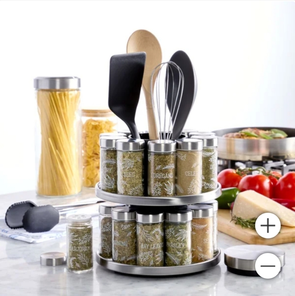 (Ew)Kamenstein 20 jar revolving spice jars with caddy